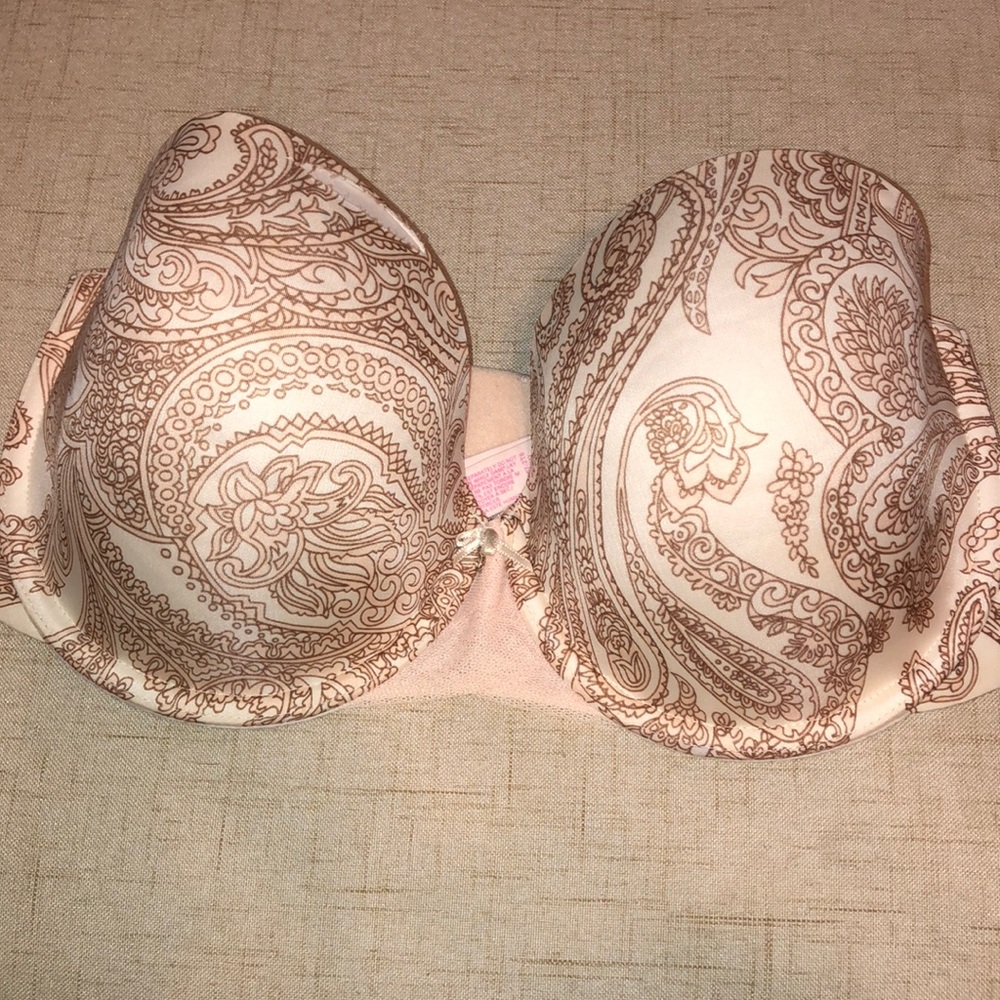 VS Printed Lined Wire Strapless Bra